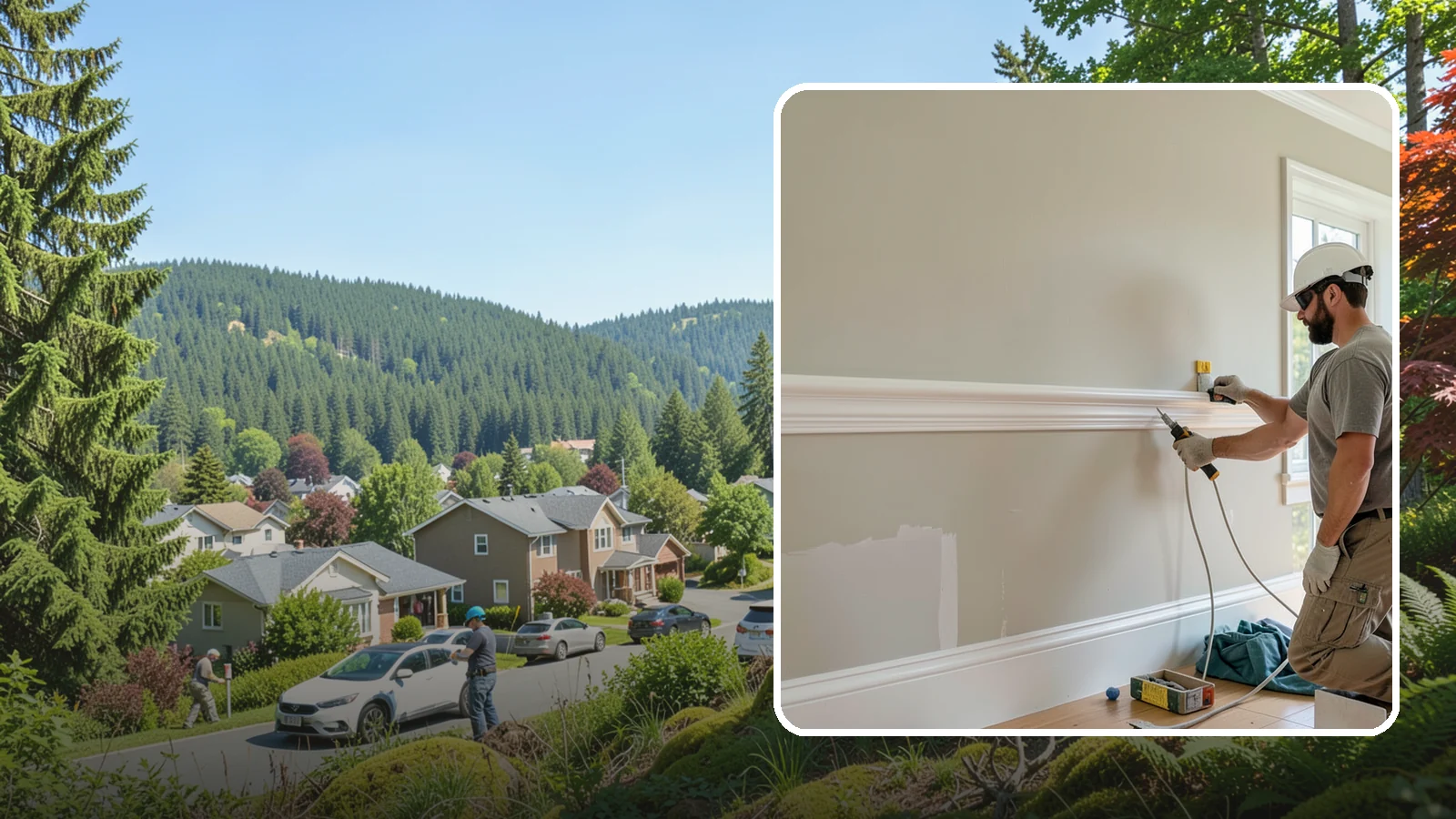 Chair Rail Installation in Index, Snohomish County, WA - Classic chair rail installation that adds a refined horizontal accent and protects walls at chair height.