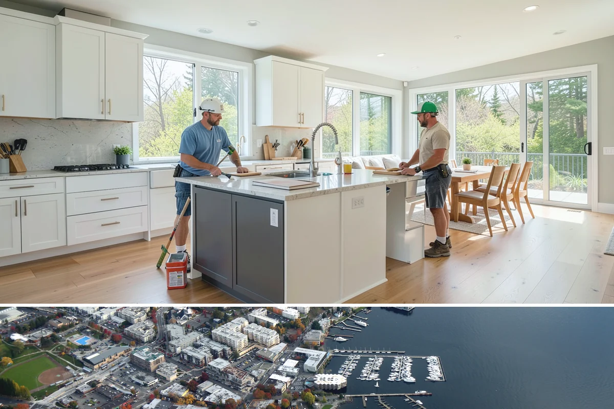 Chair Rail Installation in Kirkland, King County, WA - Chair rail is an indoor accent that installs comfortably in any weather, ideal for brightening rooms during the gray PNW winter.
