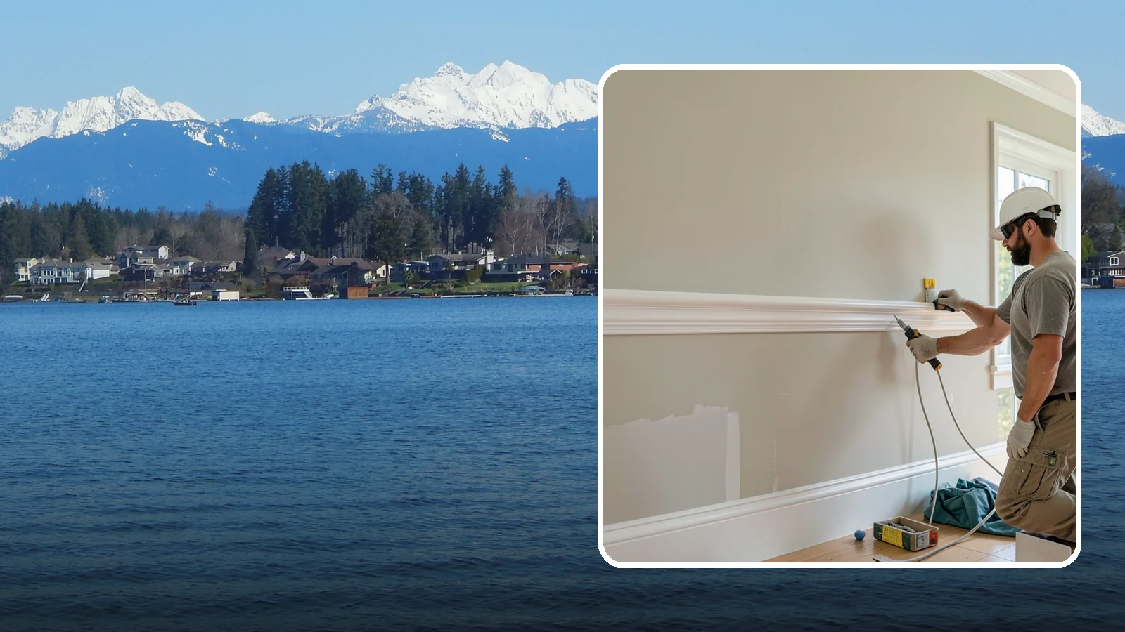 Chair Rail Installation in Lake Stevens, Snohomish County, WA - Classic chair rail installation that adds a refined horizontal accent and protects walls at chair height.
