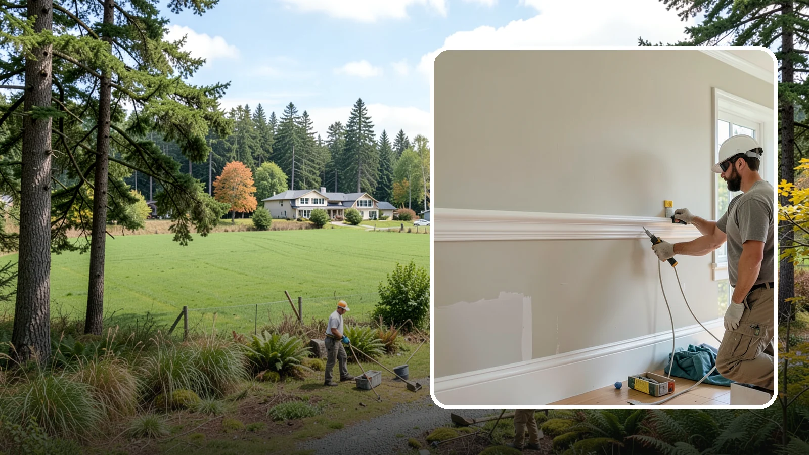 Chair Rail Installation in Lyman, Skagit County, WA - Classic chair rail installation that adds a refined horizontal accent and protects walls at chair height.