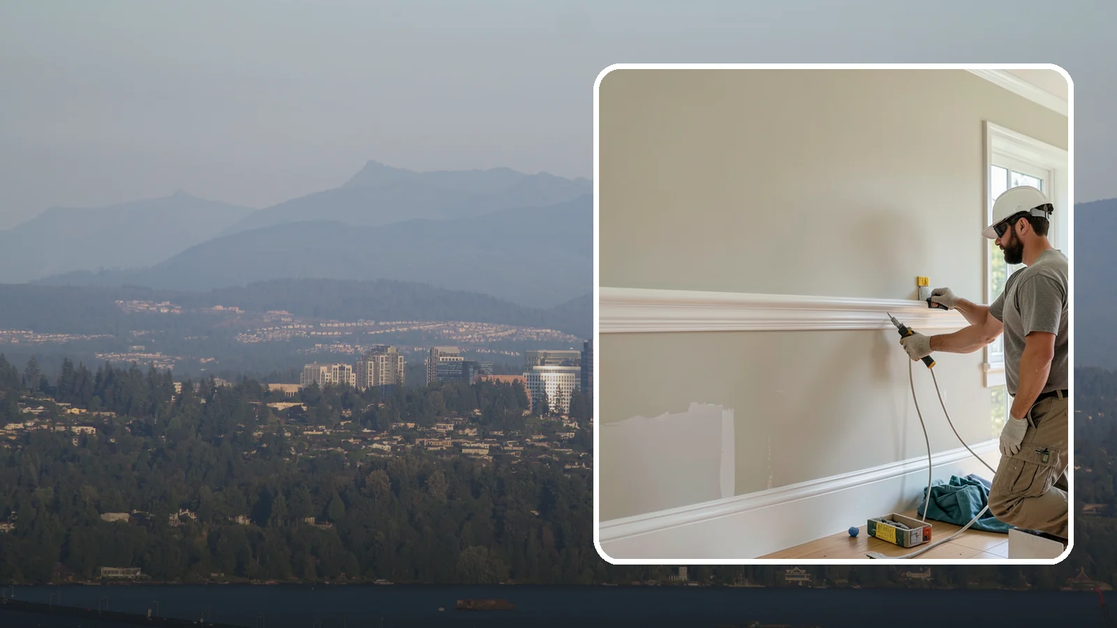 Chair Rail Installation in Medina, King County, WA - Classic chair rail installation that adds a refined horizontal accent and protects walls at chair height.