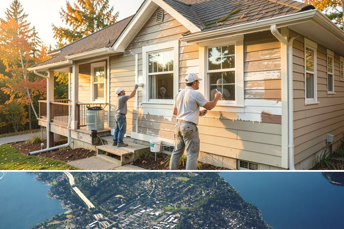 Chair Rail Installation in Mercer Island, King County, WA - Chair rail is an indoor accent that installs comfortably in any weather, ideal for brightening rooms during the gray PNW winter.