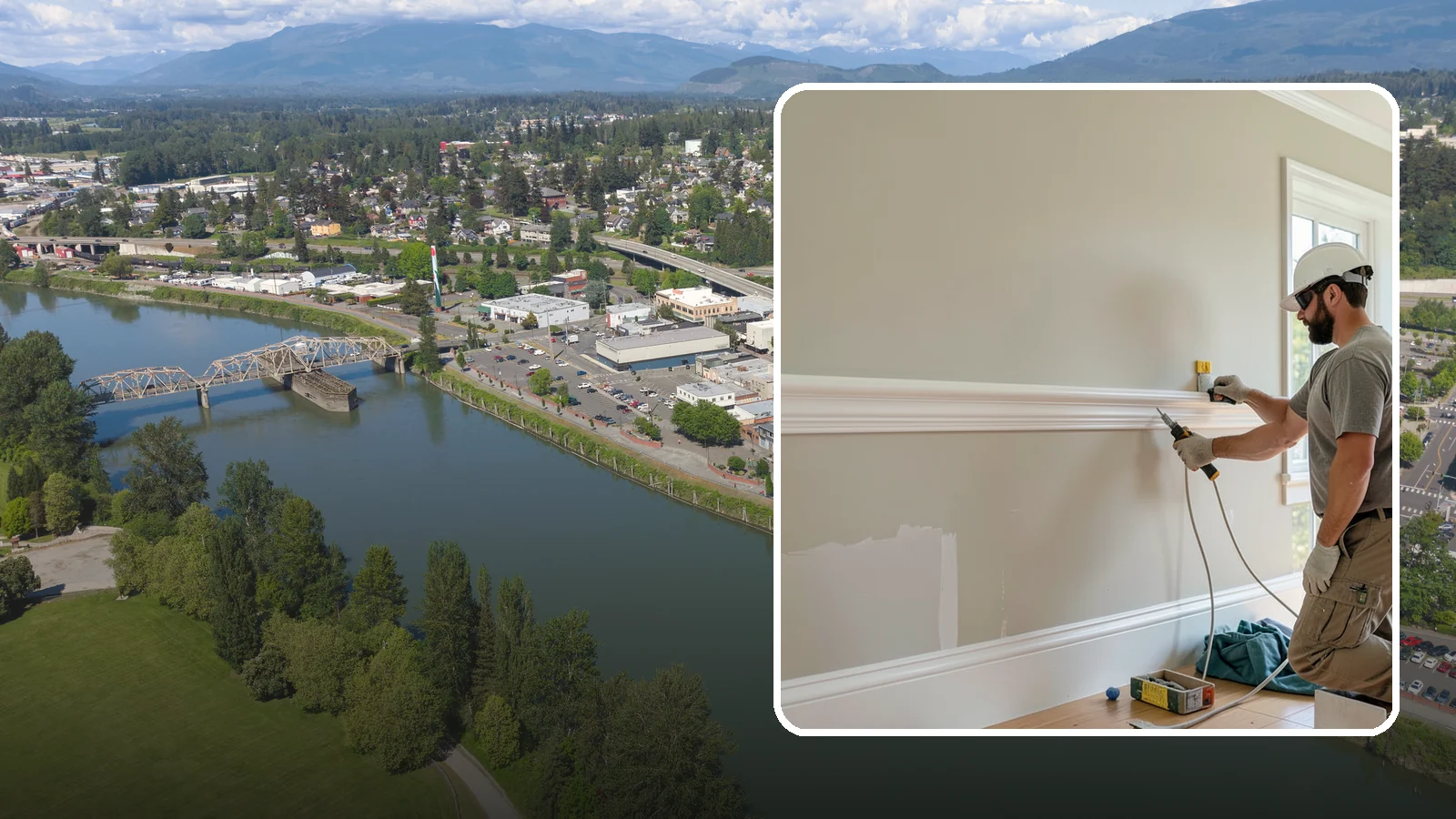 Chair Rail Installation in Mount Vernon, Skagit County, WA - Classic chair rail installation that adds a refined horizontal accent and protects walls at chair height.
