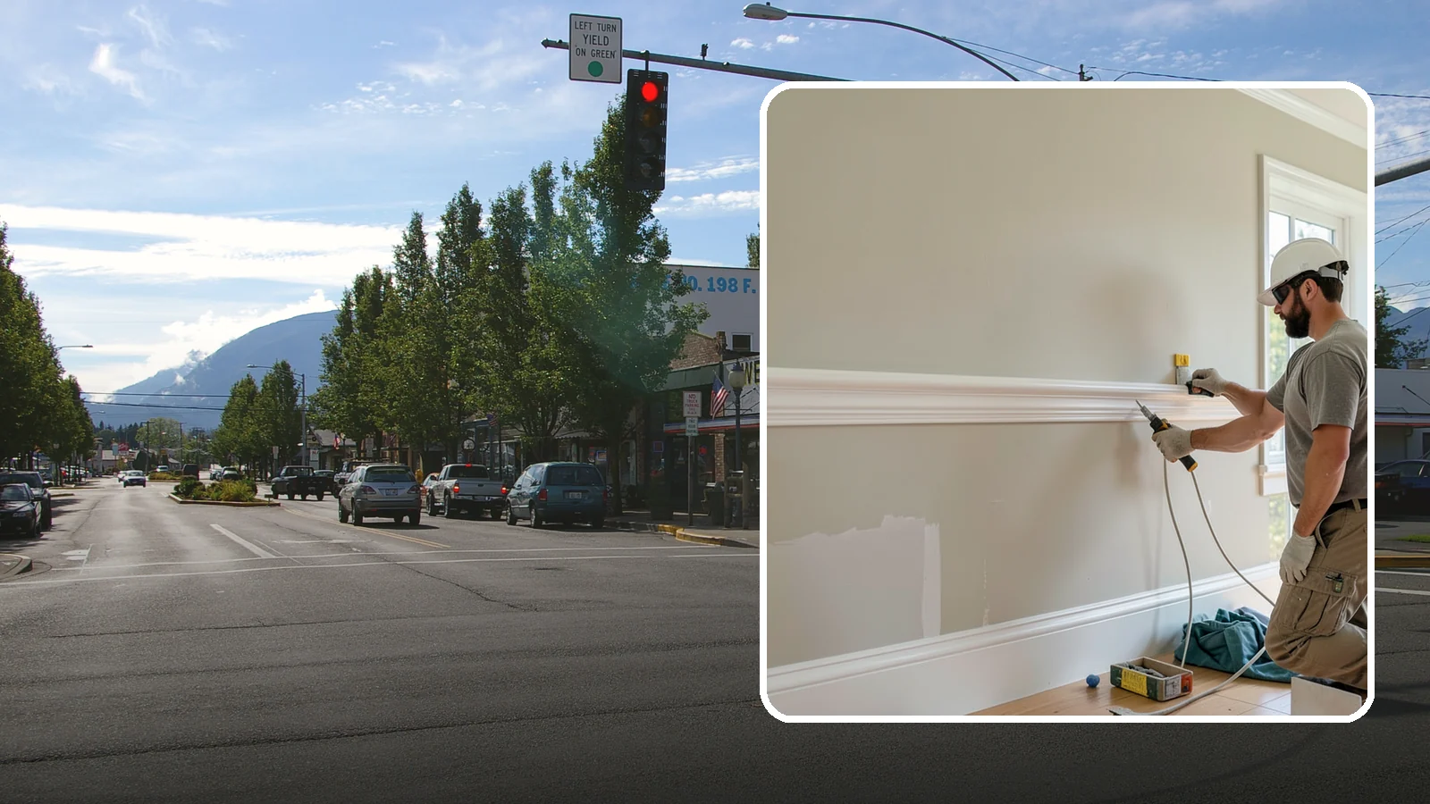 Chair Rail Installation in North Bend, King County, WA - Classic chair rail installation that adds a refined horizontal accent and protects walls at chair height.