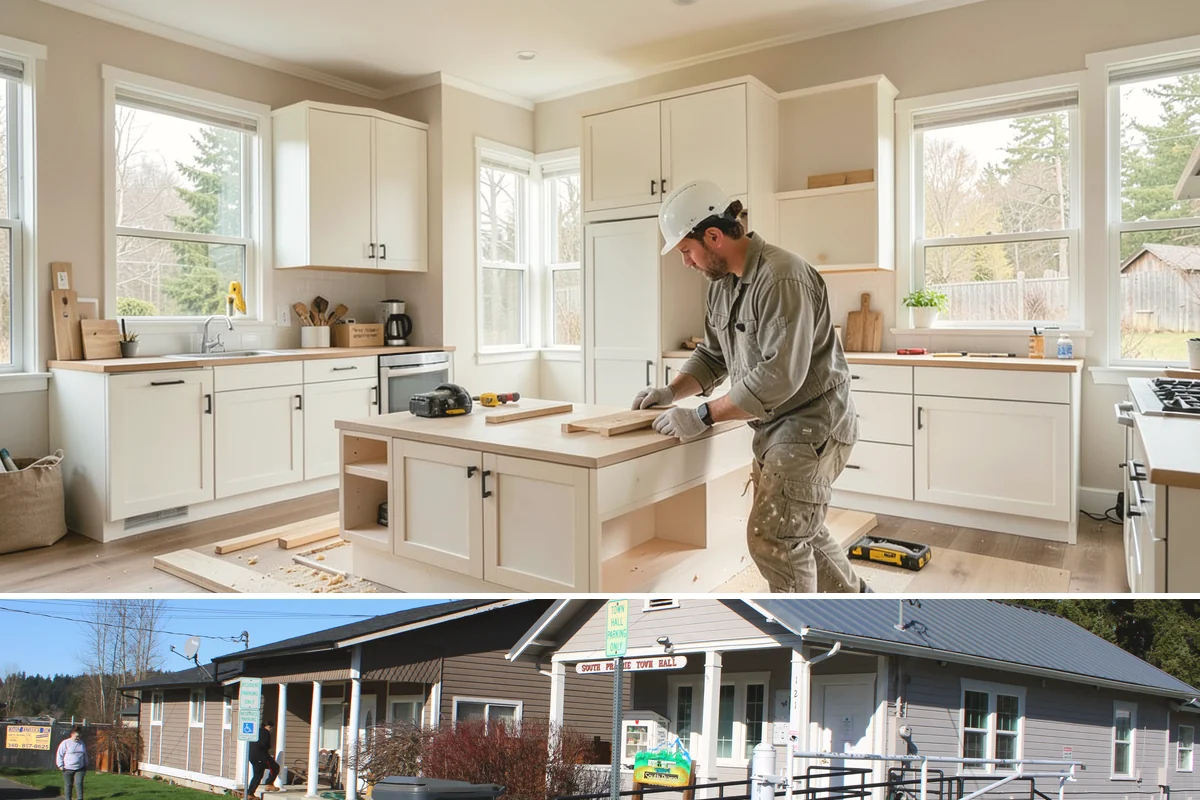 Chair Rail Installation in South Prairie, Pierce County, WA - Chair rail is an indoor accent that installs comfortably in any weather, ideal for brightening rooms during the gray PNW winter.