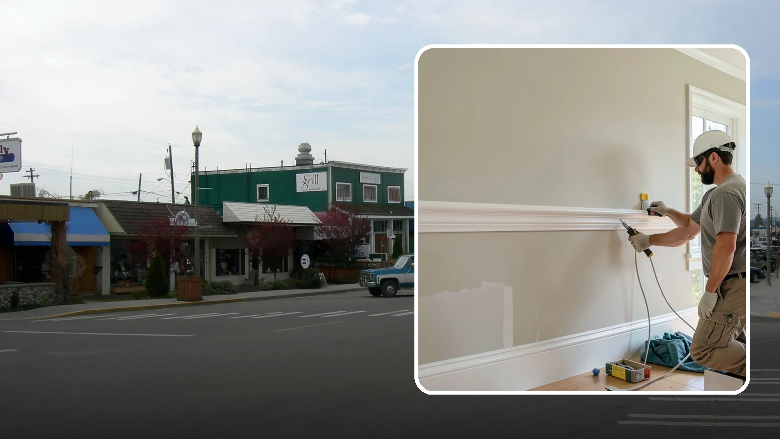Chair Rail Installation in Stanwood, Snohomish County, WA - Classic chair rail installation that adds a refined horizontal accent and protects walls at chair height.