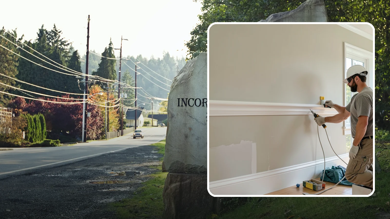 Chair Rail Installation in Wilkeson, Pierce County, WA - Classic chair rail installation that adds a refined horizontal accent and protects walls at chair height.
