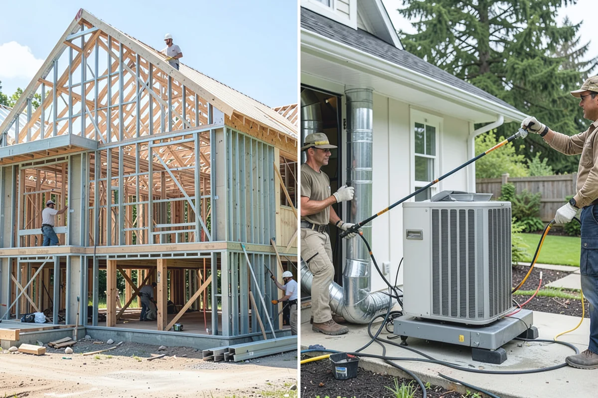 Chimney Construction in Auburn, King County, WA - Design flue sizing, clearances, and footing