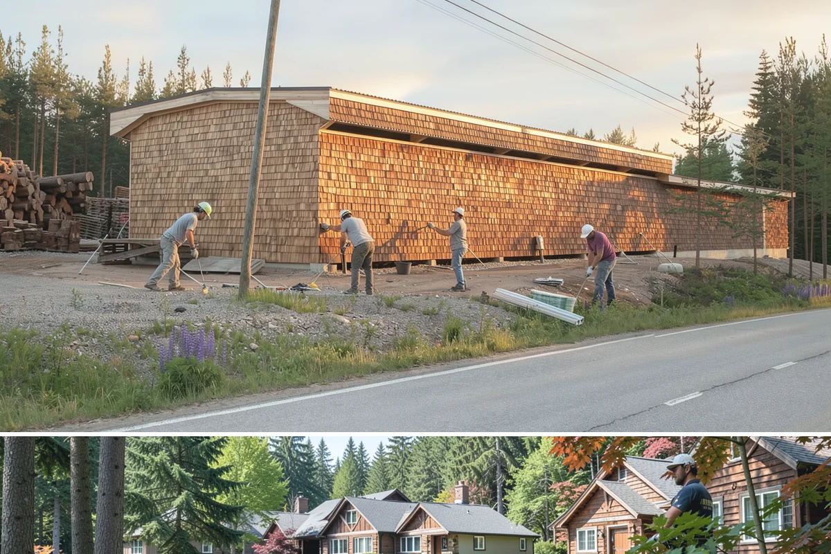 Chimney Construction in Edgewood, Pierce County, WA - Chimney masonry cures best in dry weather, so summer and early fall are the preferred build windows.
