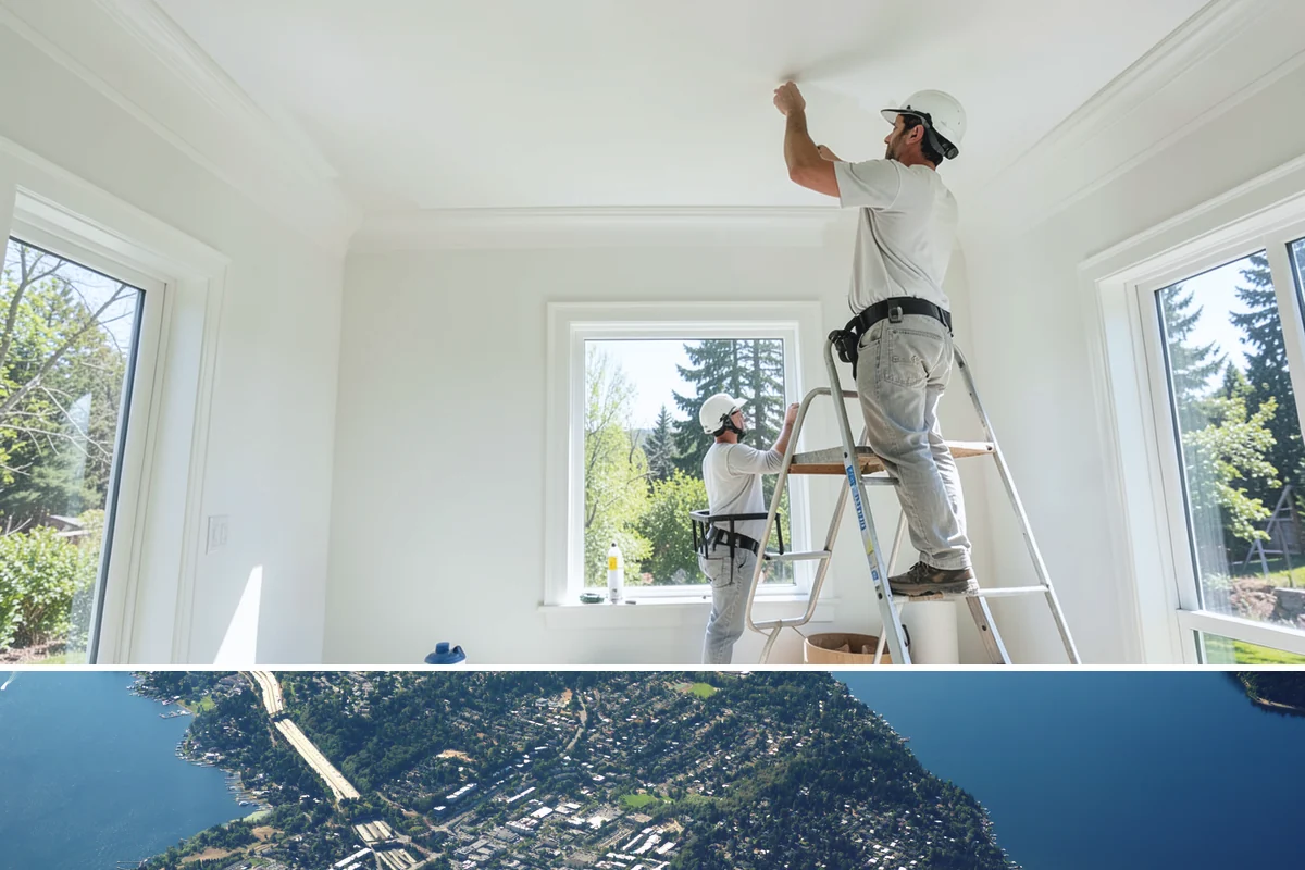 Chimney Construction in Mercer Island, King County, WA - Chimney masonry cures best in dry weather, so summer and early fall are the preferred build windows.