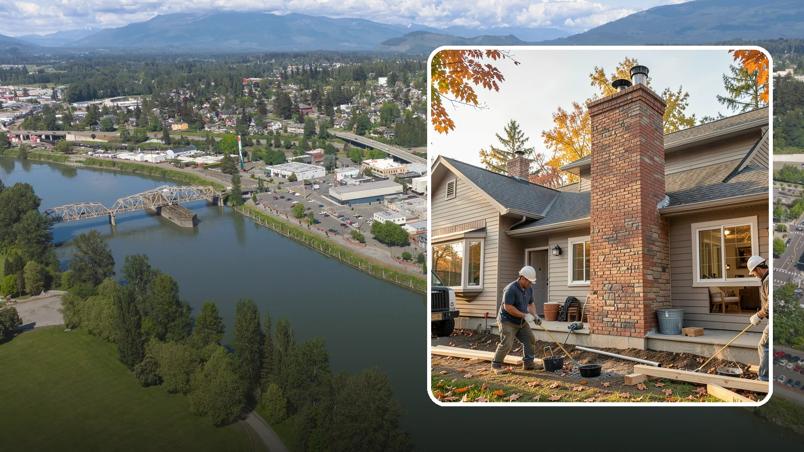 Chimney Construction in Mount Vernon, Skagit County, WA - Code-compliant chimney construction built to draft properly and shed Northwest rain for the long haul.