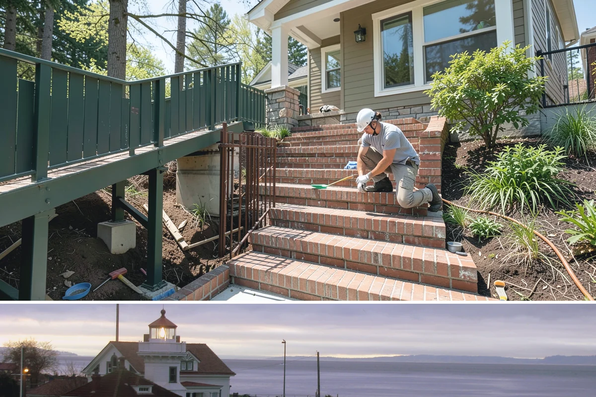 Chimney Construction in Mukilteo, Snohomish County, WA - Chimney masonry cures best in dry weather, so summer and early fall are the preferred build windows.