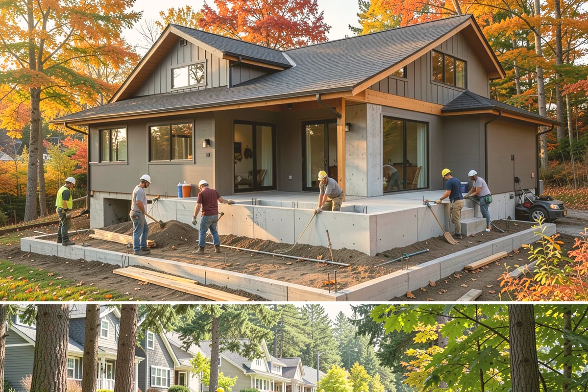 Chimney Construction in Normandy Park, King County, WA - Chimney masonry cures best in dry weather, so summer and early fall are the preferred build windows.