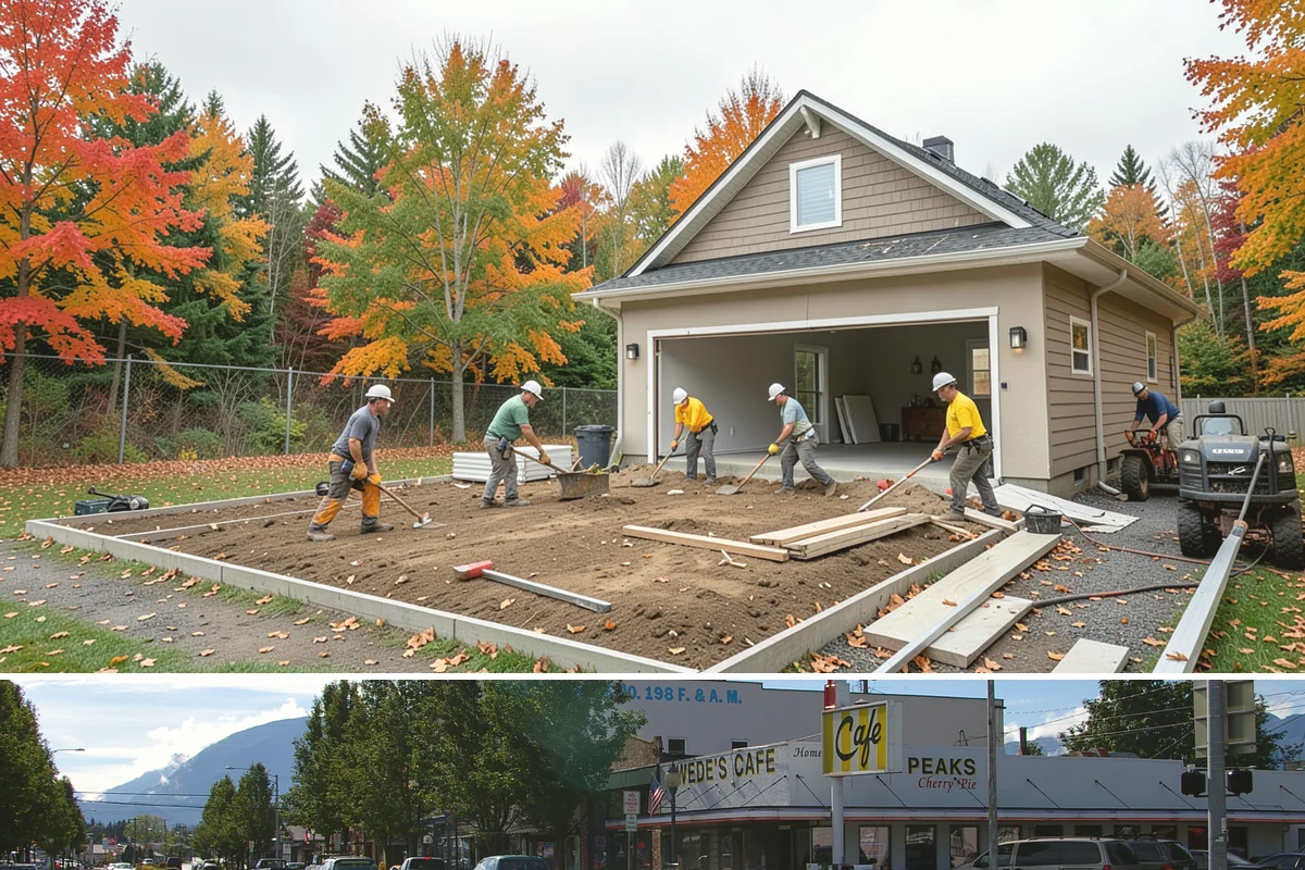 Chimney Construction in North Bend, King County, WA - Chimney masonry cures best in dry weather, so summer and early fall are the preferred build windows.