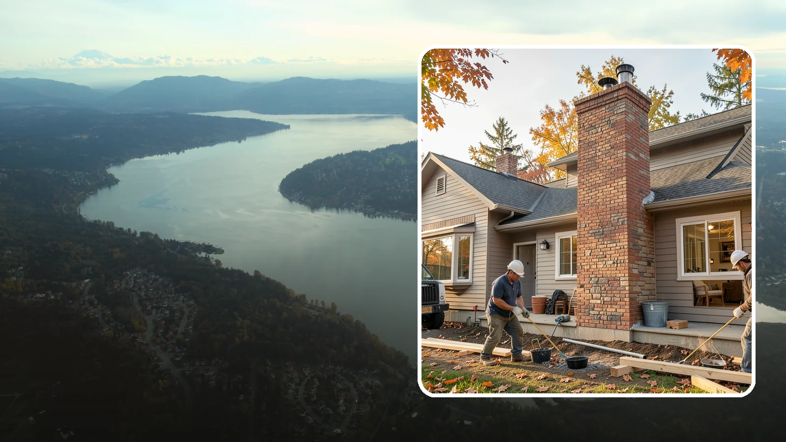 Chimney Construction in Sammamish, King County, WA - Code-compliant chimney construction built to draft properly and shed Northwest rain for the long haul.