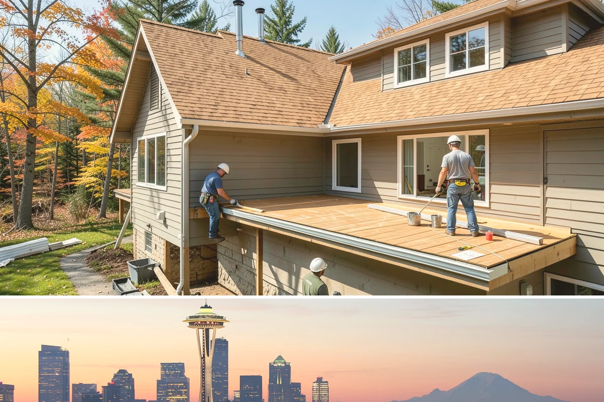 Chimney Construction in Seattle, King County, WA - Chimney masonry cures best in dry weather, so summer and early fall are the preferred build windows.