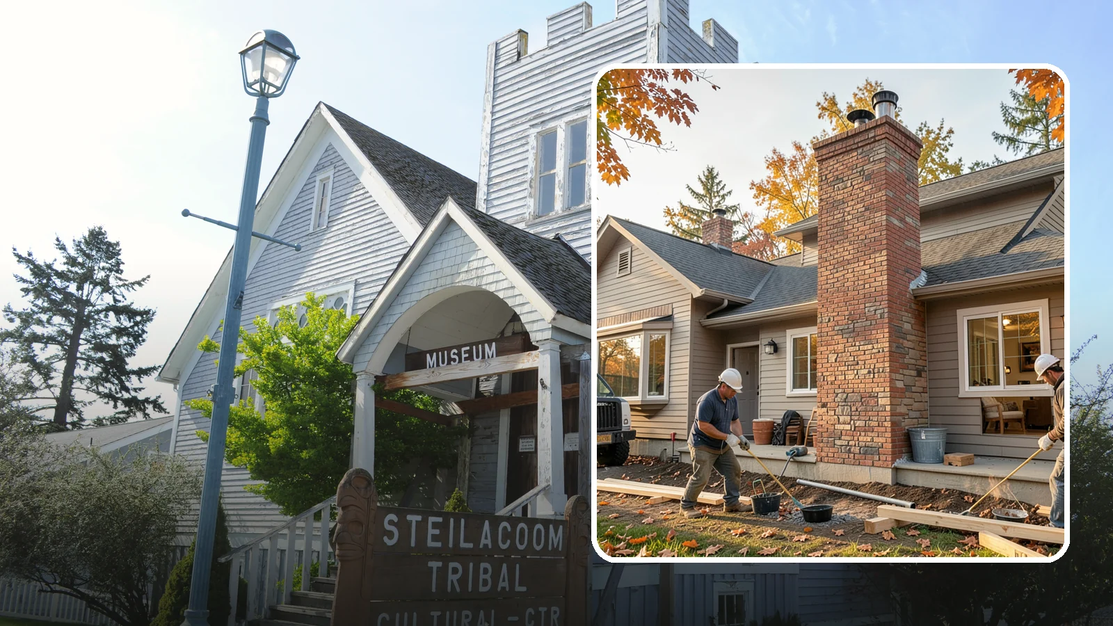 Chimney Construction in Steilacoom, Pierce County, WA - Code-compliant chimney construction built to draft properly and shed Northwest rain for the long haul.