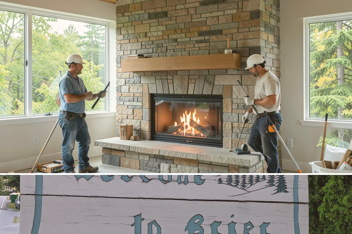 Chimney Rebuild in Brier, Snohomish County, WA - Dry summer conditions allow the rebuilt masonry to cure properly and stay protected during construction.