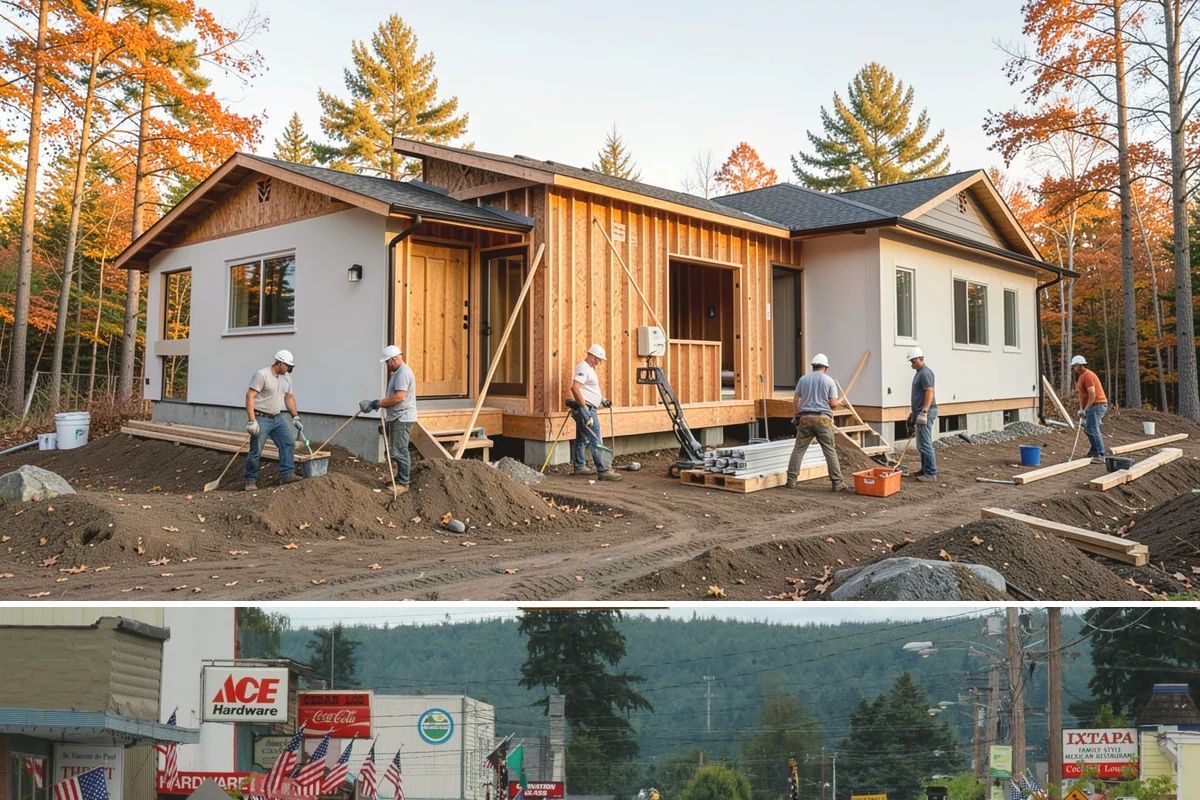 Chimney Rebuild in Carnation, King County, WA - Dry summer conditions allow the rebuilt masonry to cure properly and stay protected during construction.