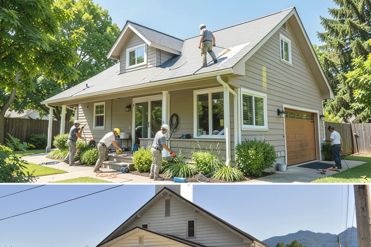 Chimney Rebuild in Concrete, Skagit County, WA - Dry summer conditions allow the rebuilt masonry to cure properly and stay protected during construction.