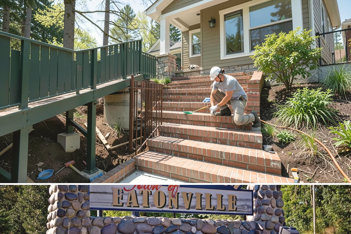 Chimney Rebuild in Eatonville, Pierce County, WA - Dry summer conditions allow the rebuilt masonry to cure properly and stay protected during construction.