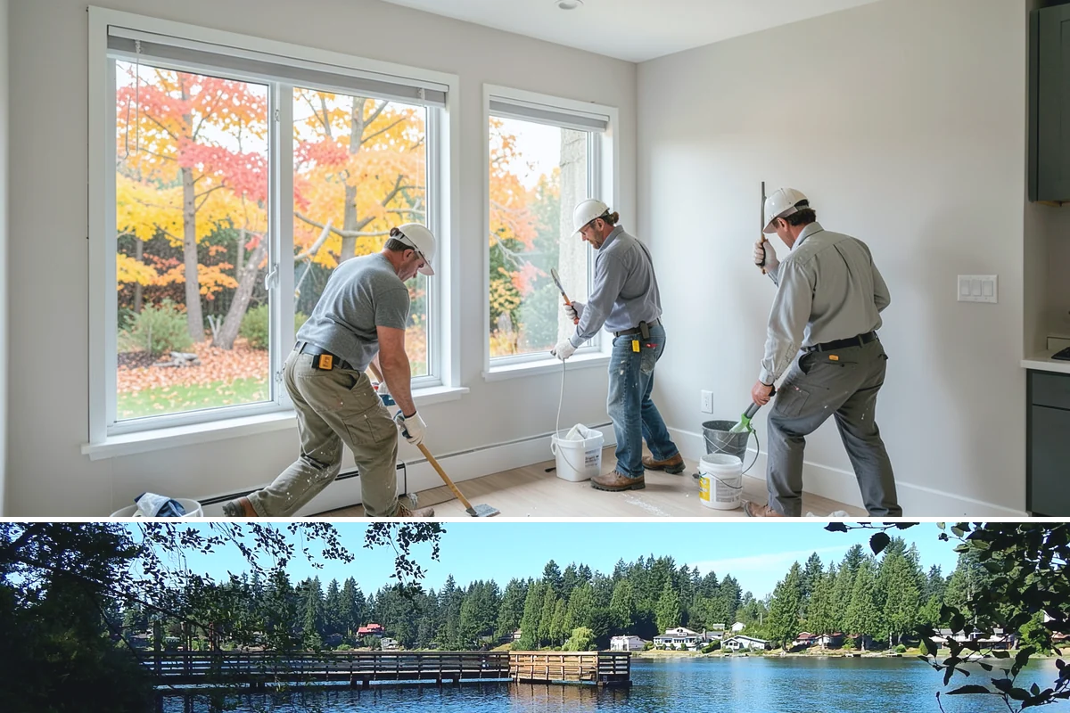 Chimney Rebuild in Federal Way, King County, WA - Dry summer conditions allow the rebuilt masonry to cure properly and stay protected during construction.
