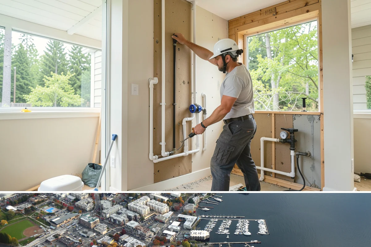 Chimney Rebuild in Kirkland, King County, WA - Dry summer conditions allow the rebuilt masonry to cure properly and stay protected during construction.