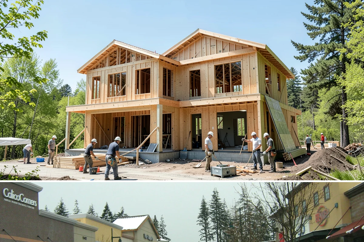 Chimney Rebuild in Mill Creek, Snohomish County, WA - Dry summer conditions allow the rebuilt masonry to cure properly and stay protected during construction.