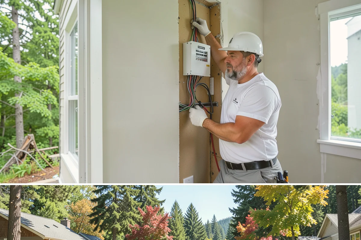 Chimney Rebuild in Orting, Pierce County, WA - Dry summer conditions allow the rebuilt masonry to cure properly and stay protected during construction.