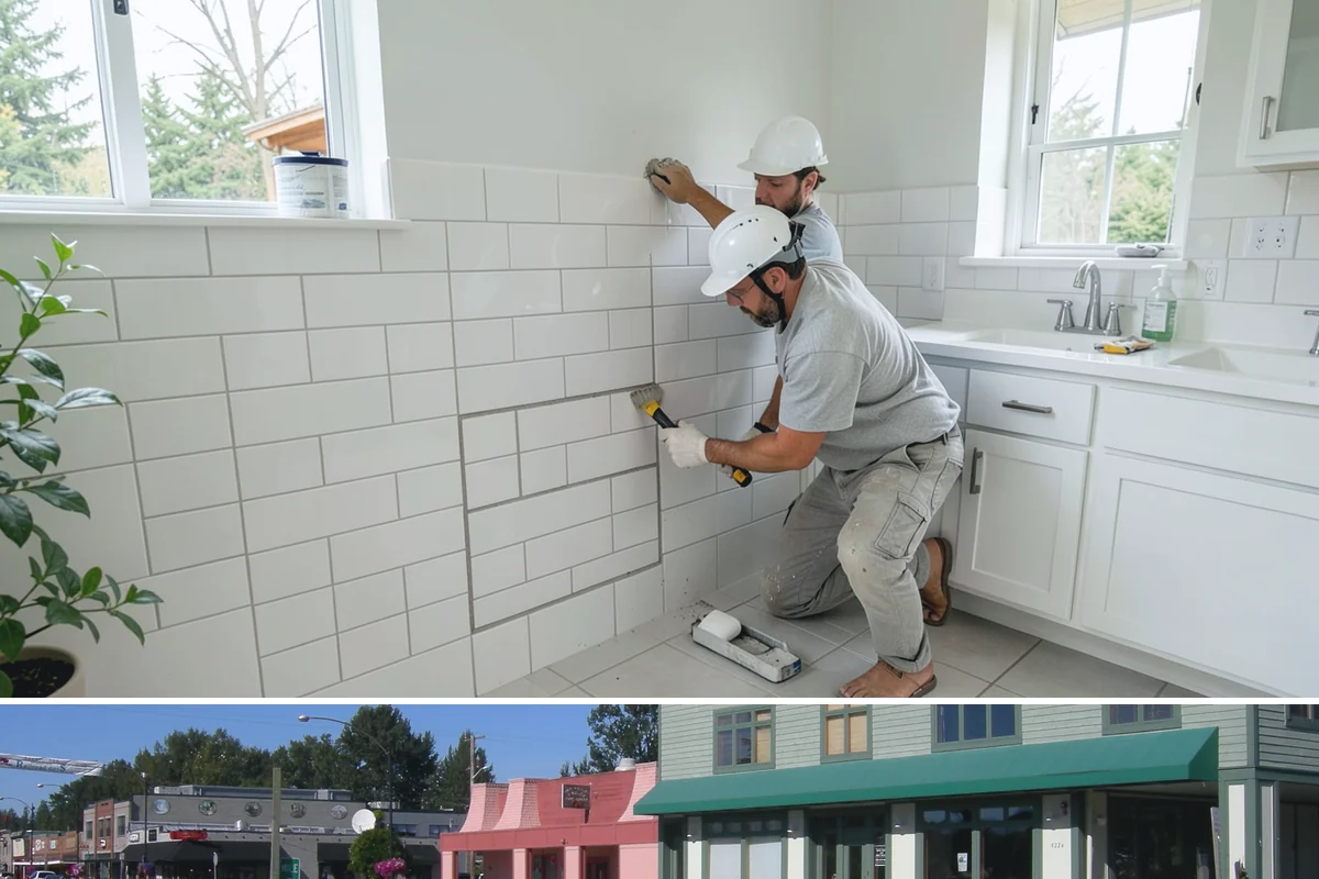 Chimney Rebuild in Snoqualmie, King County, WA - Dry summer conditions allow the rebuilt masonry to cure properly and stay protected during construction.
