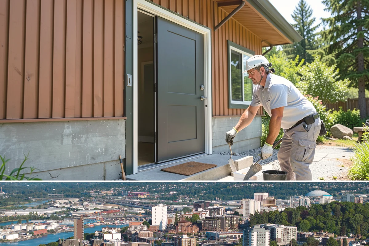 Chimney Rebuild in Tacoma, Pierce County, WA - Dry summer conditions allow the rebuilt masonry to cure properly and stay protected during construction.