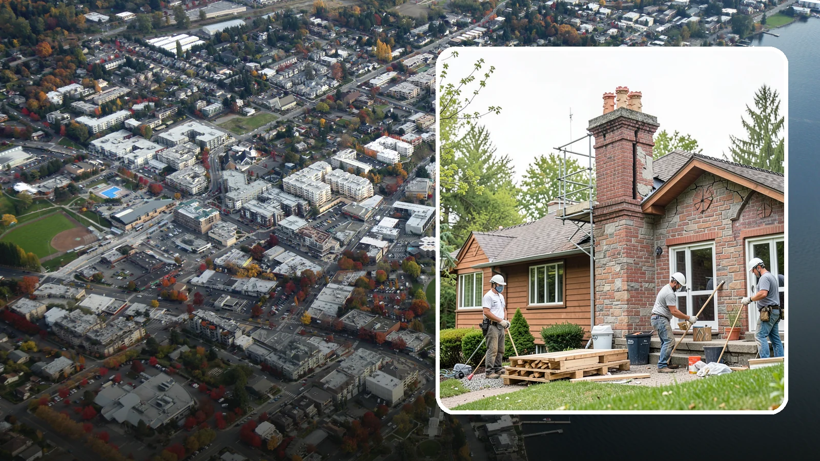 Chimney Repair in Kirkland, King County, WA - Targeted chimney repairs that stop leaks and crumbling mortar before water damage spreads indoors.
