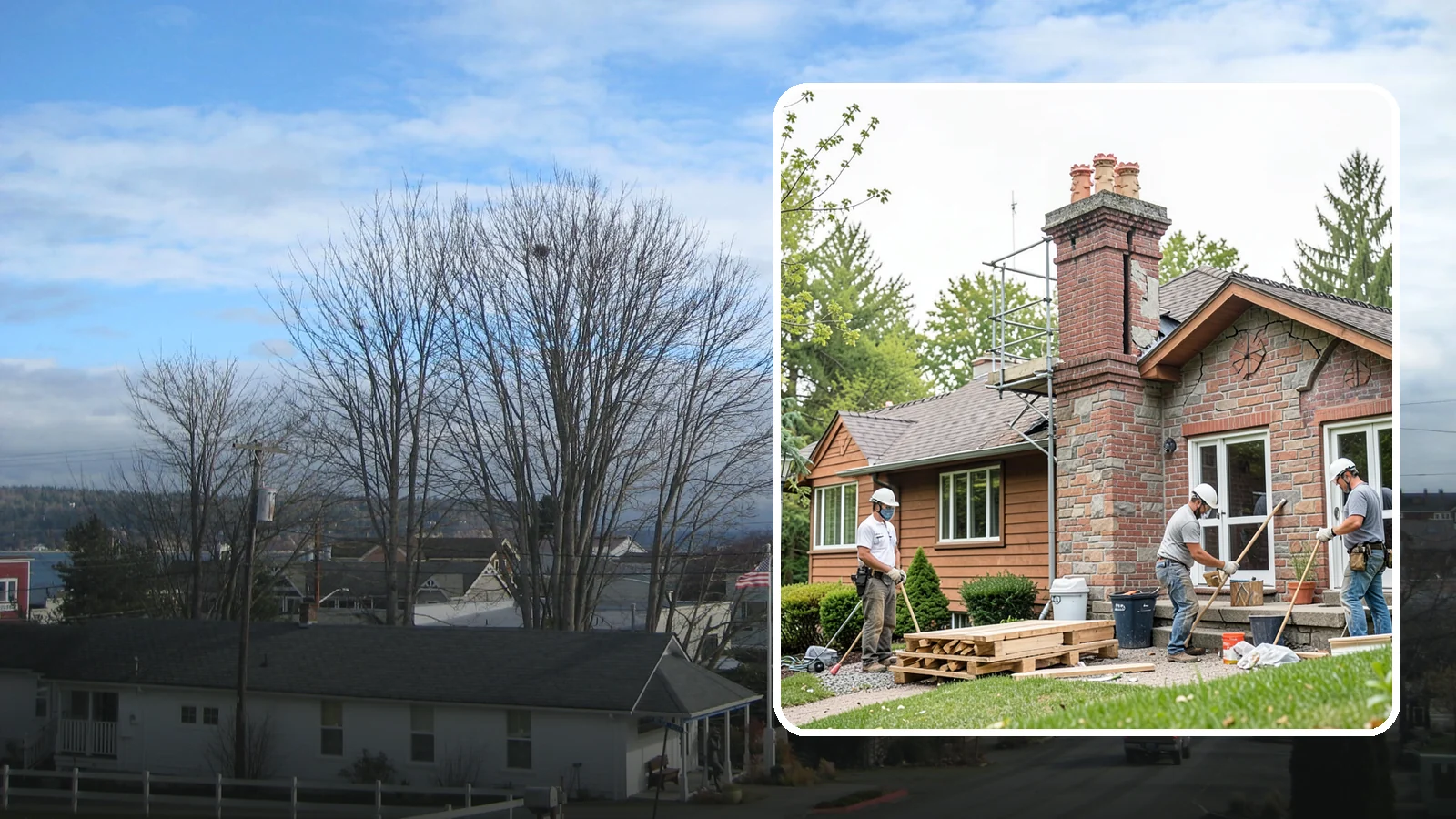 Chimney Repair in Langley, Island County, WA - Targeted chimney repairs that stop leaks and crumbling mortar before water damage spreads indoors.