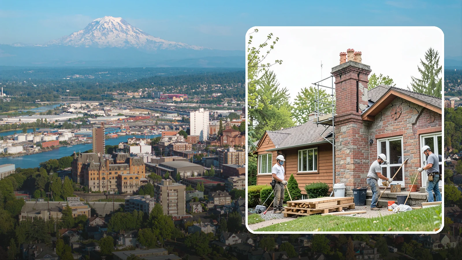 Chimney Repair in Tacoma, Pierce County, WA - Targeted chimney repairs that stop leaks and crumbling mortar before water damage spreads indoors.
