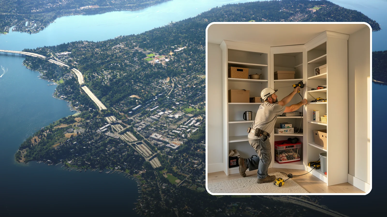 Closet Shelving Installation in Mercer Island, King County, WA - We install sturdy, adjustable closet shelving that keeps your belongings accessible and neatly arranged.