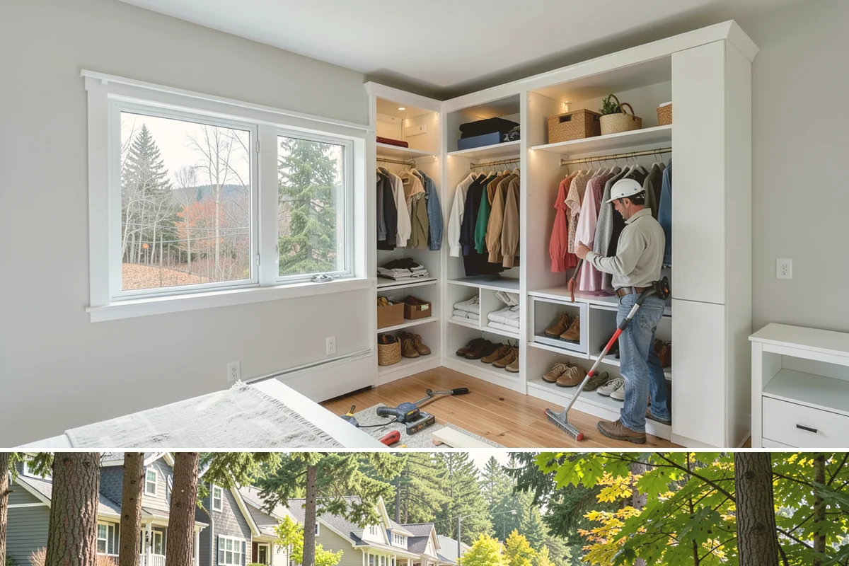 Closet Shelving Installation in Normandy Park, King County, WA - This straightforward interior job can be completed year-round, making it a great rainy-day PNW project.