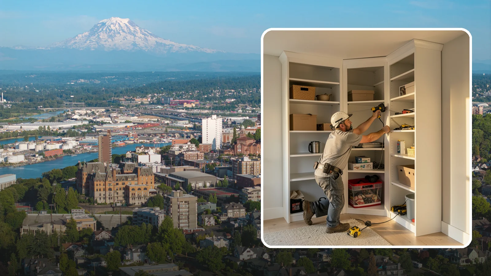 Closet Shelving Installation in Tacoma, Pierce County, WA - We install sturdy, adjustable closet shelving that keeps your belongings accessible and neatly arranged.