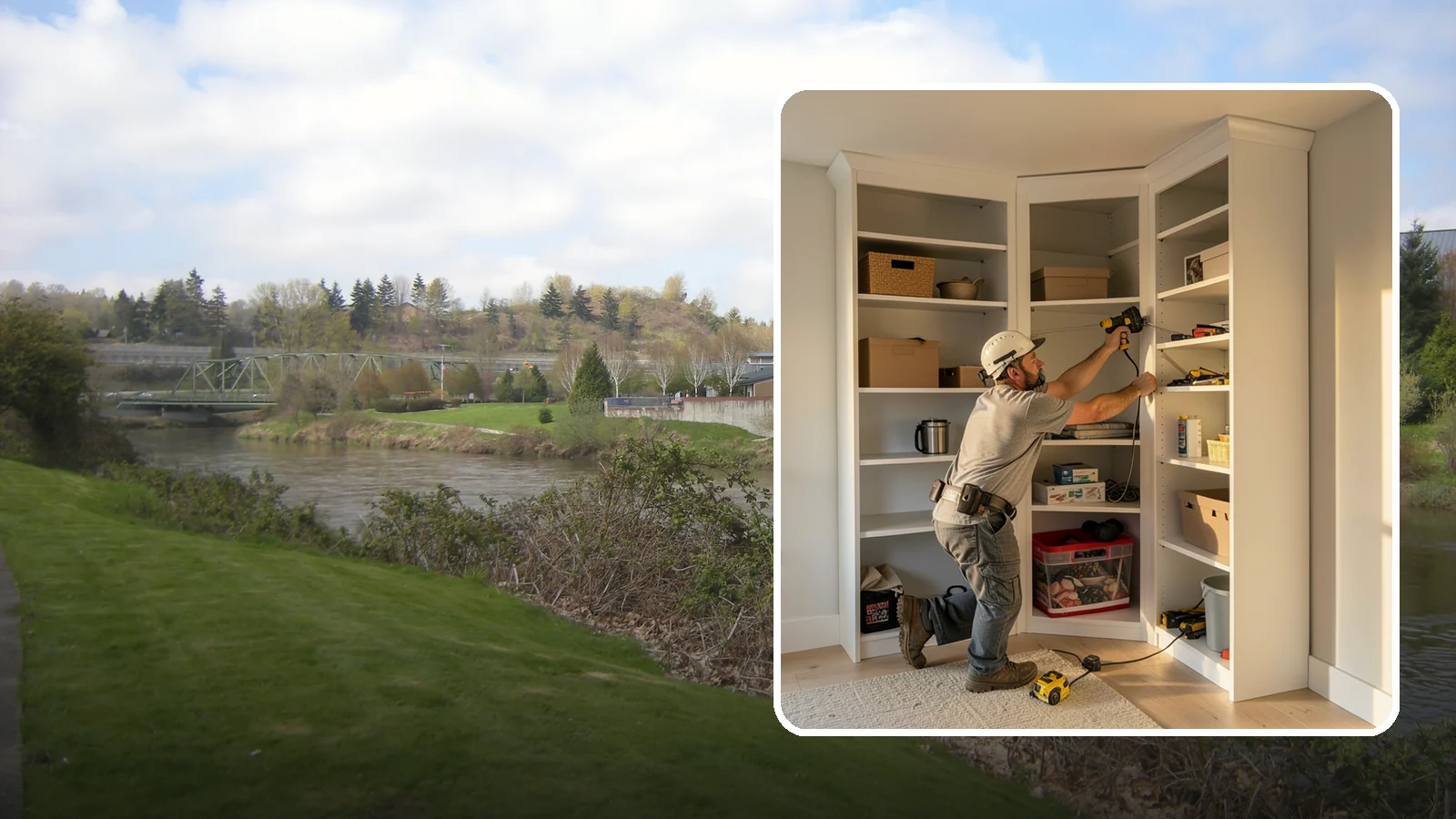 Closet Shelving Installation in Tukwila, King County, WA - We install sturdy, adjustable closet shelving that keeps your belongings accessible and neatly arranged.