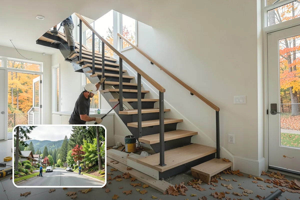 Closet System Installation in Darrington, Snohomish County, WA - Coordinated storage combining rods, shelves, and drawers