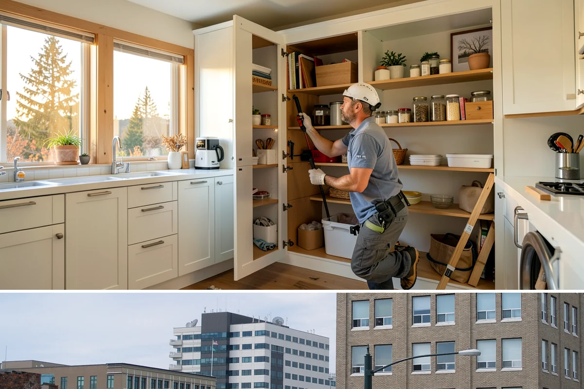 Closet System Installation in Everett, Snohomish County, WA - This interior installation is well suited to any season and especially handy during the wet PNW winter.