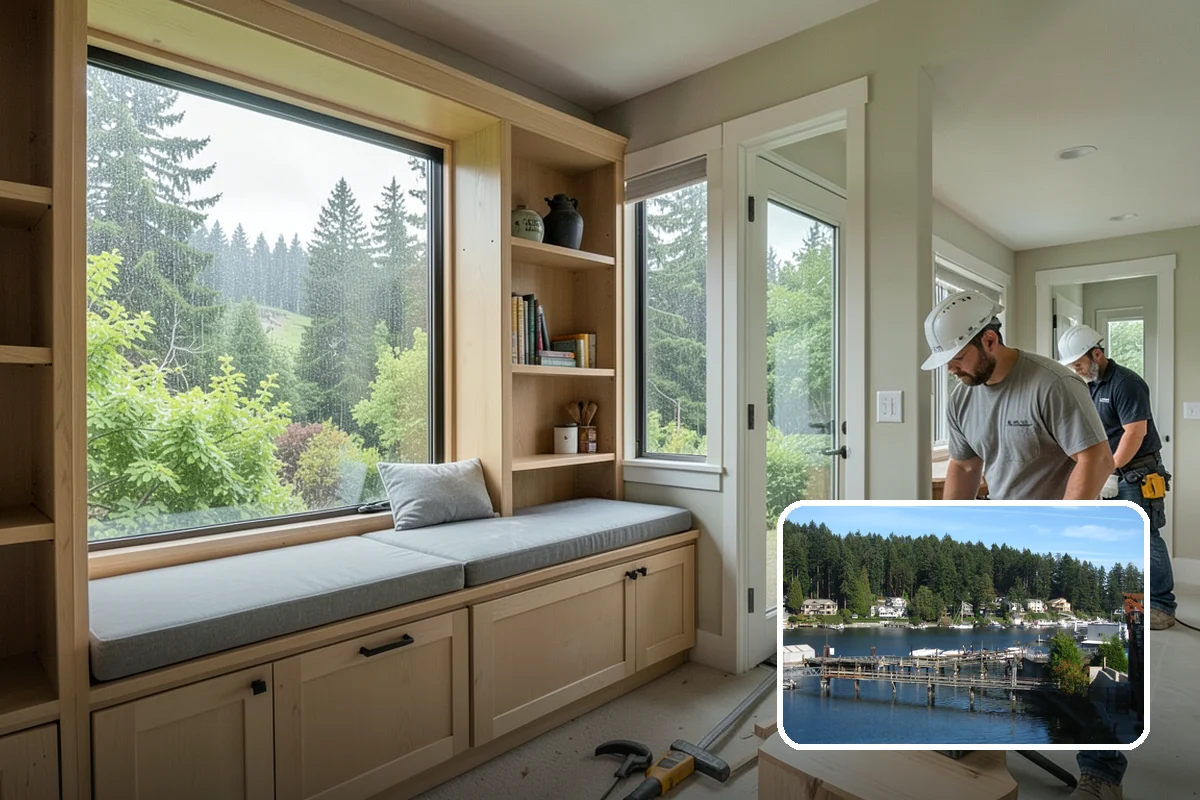 Closet System Installation in Gig Harbor, Pierce County, WA - Coordinated storage combining rods, shelves, and drawers