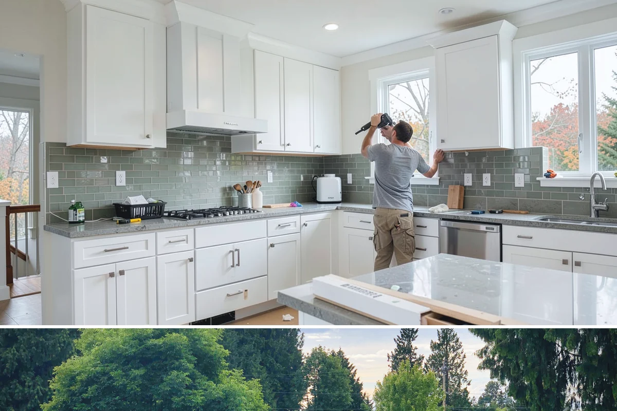 Coffee Bar Installation in Bonney Lake, Pierce County, WA - This popular upgrade fits any season and is an easy add to a fall kitchen refresh.