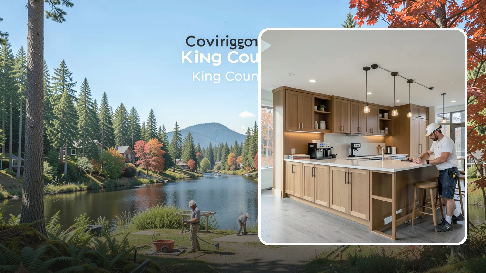 Coffee Bar Installation in Covington, King County, WA - Building a dedicated coffee bar with counter space, storage, and power for your machines and mugs.