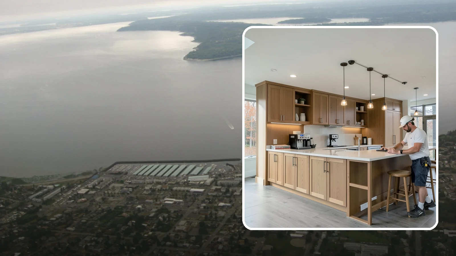 Coffee Bar Installation in Des Moines, King County, WA - Building a dedicated coffee bar with counter space, storage, and power for your machines and mugs.