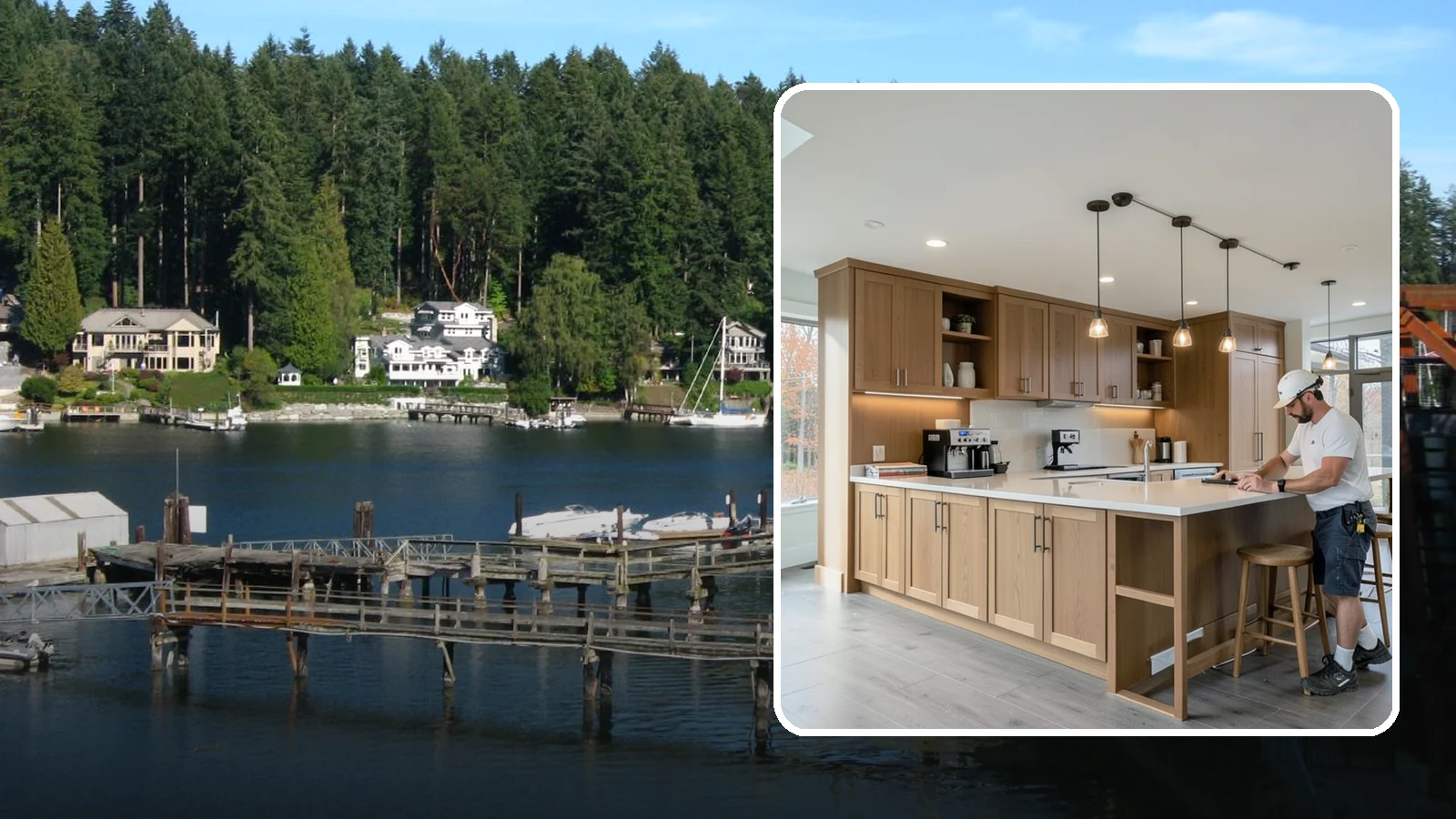 Coffee Bar Installation in Gig Harbor, Pierce County, WA - Building a dedicated coffee bar with counter space, storage, and power for your machines and mugs.