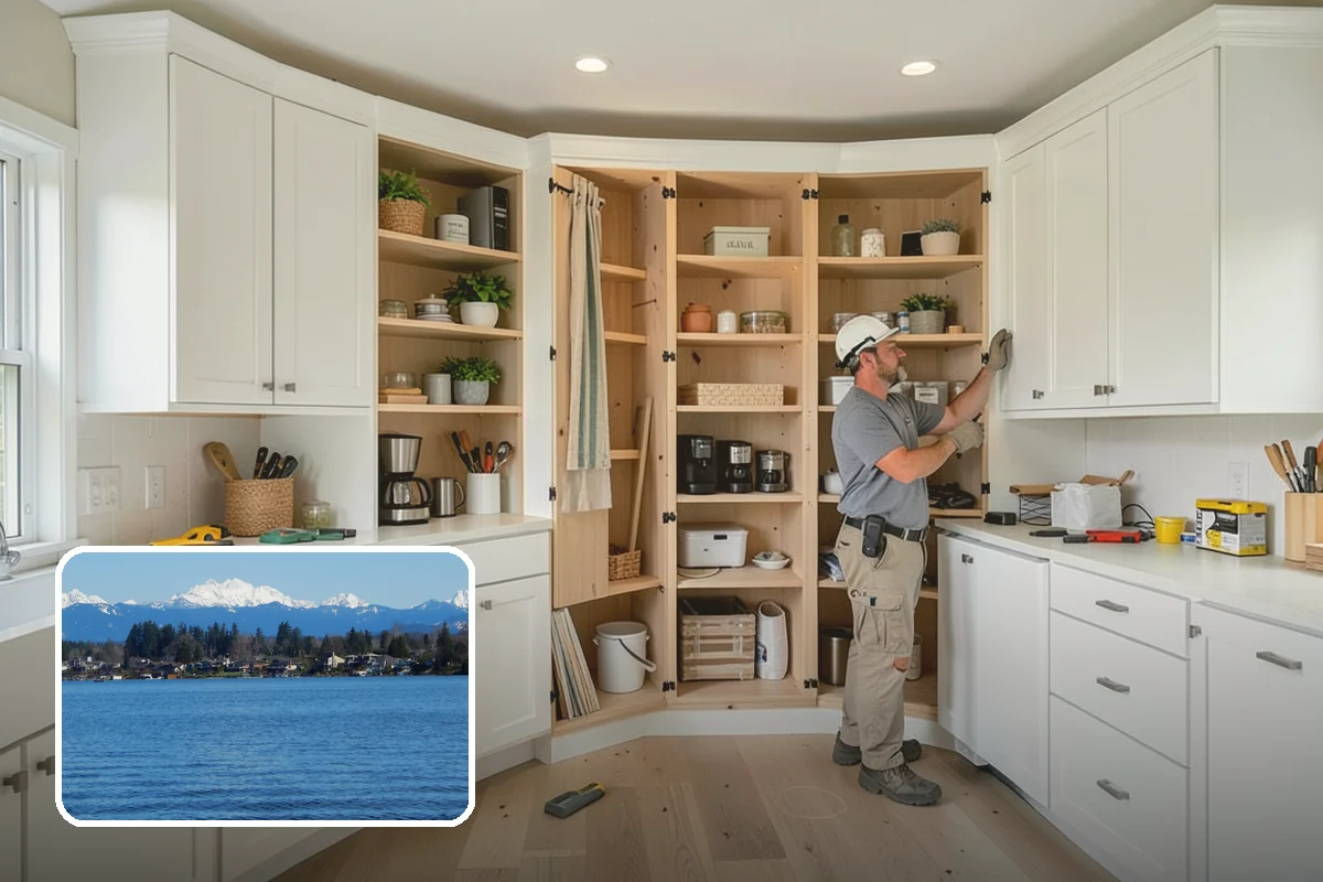 Coffee Bar Installation in Lake Stevens, Snohomish County, WA - Everything for coffee in one organized spot