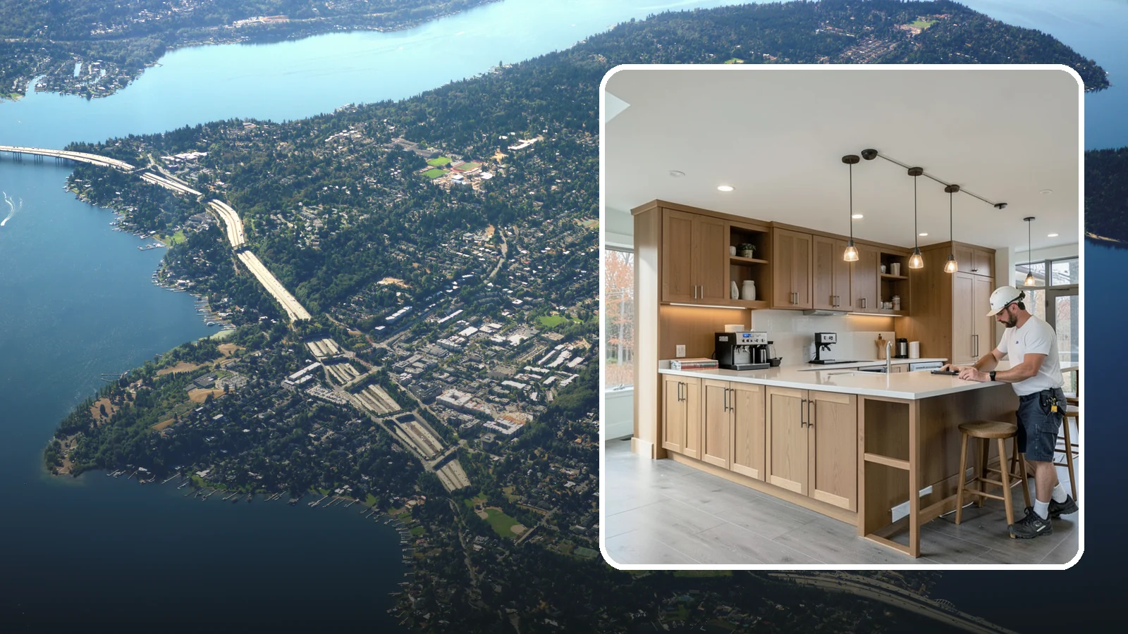Coffee Bar Installation in Mercer Island, King County, WA - Building a dedicated coffee bar with counter space, storage, and power for your machines and mugs.