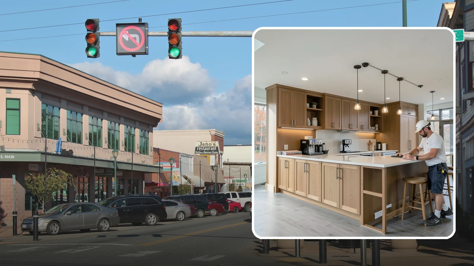 Coffee Bar Installation in Monroe, Snohomish County, WA - Building a dedicated coffee bar with counter space, storage, and power for your machines and mugs.