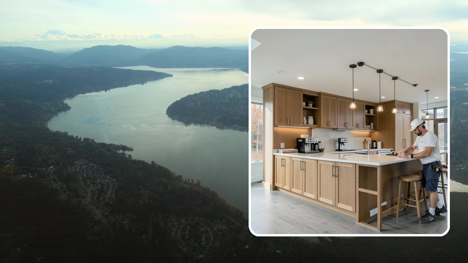 Coffee Bar Installation in Sammamish, King County, WA - Building a dedicated coffee bar with counter space, storage, and power for your machines and mugs.