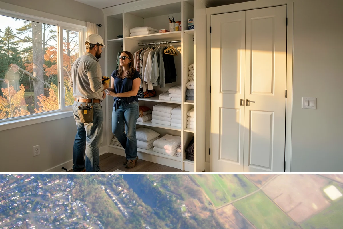 Coffered Ceiling Construction in Algona, King County, WA - Coffered ceilings are interior craftsmanship that can be built in any season.